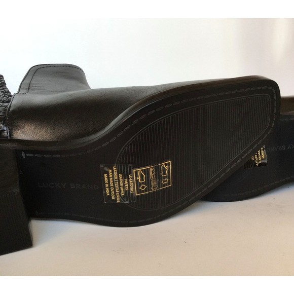 NEW LUCKY BRAND Kaedynce Leather Booties, Black (Size 7 M) - Picture 12 of 12